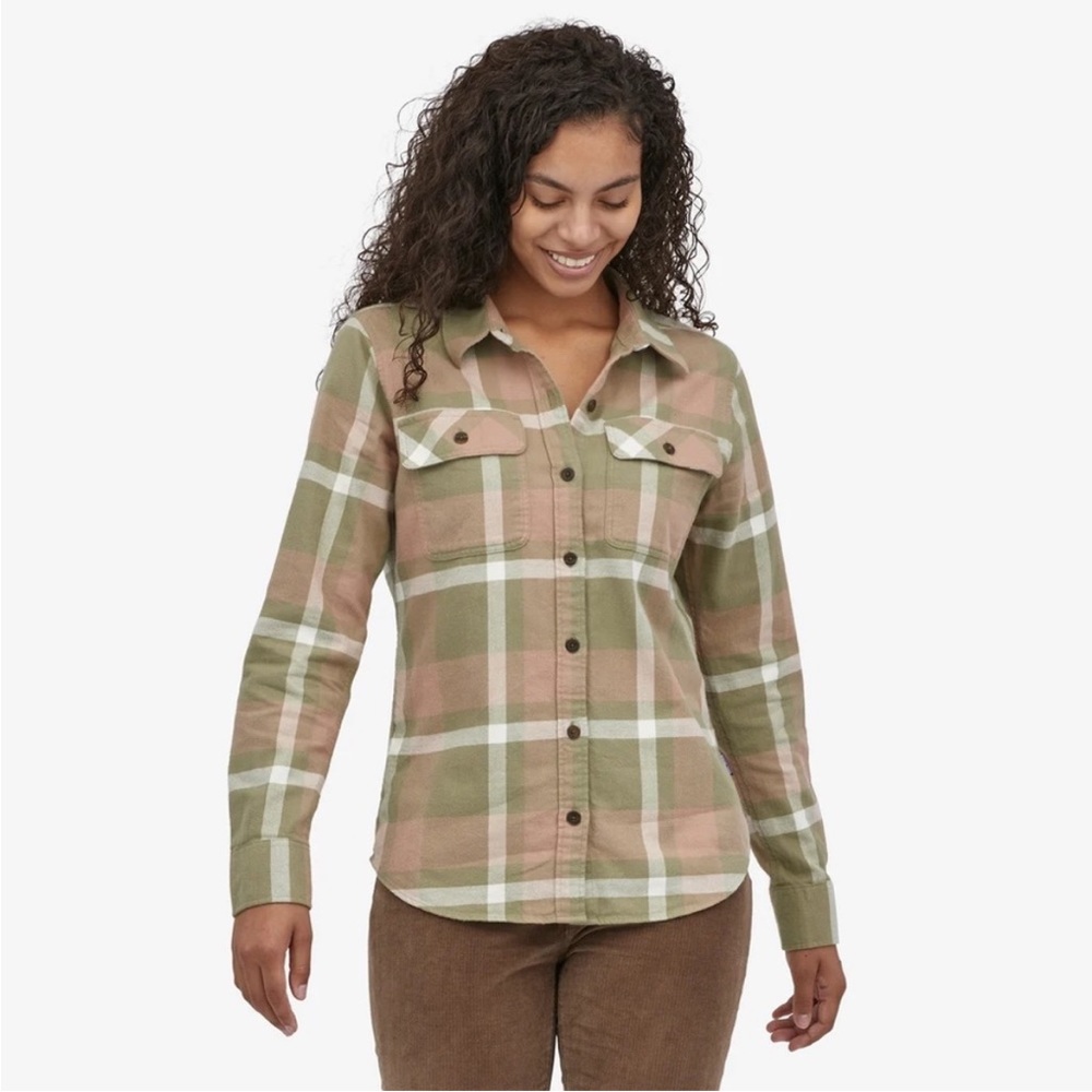Patagonia Fjord Organic Cotton Button Up Flannel Sz M